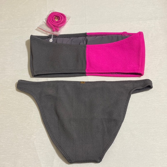 PILYQ Women's Two-tone Acai Reef & Sand Reef Bikini Set Size S - Picture 2 of 7